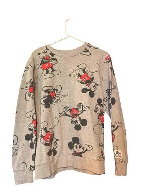 Disney Gray Sweatshirt with Red Mickey Prints